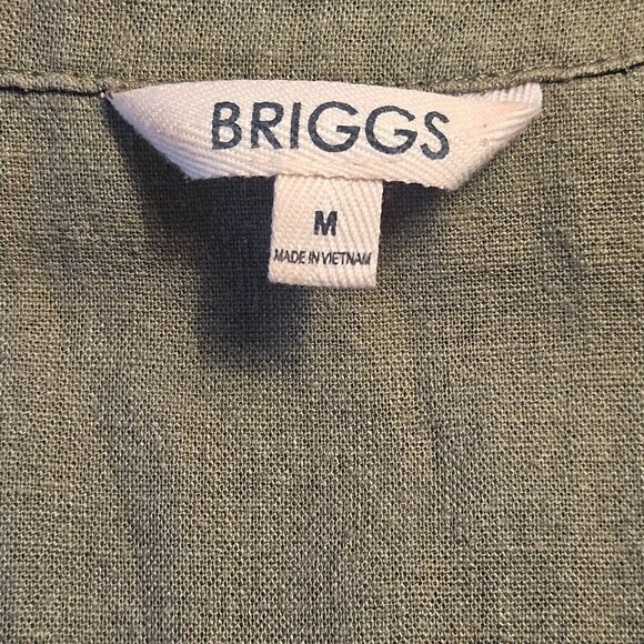 Briggs Sage Green Dress S Knee-Length V-Neck Soft Neutral Quiet Luxury Lounge - Picture 4 of 11
